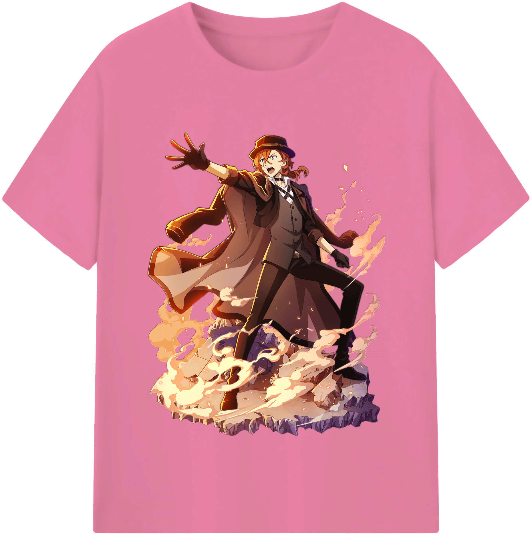 （画像用） 文豪ストレイドッグス Bungo Stray Dogs 綿100％半袖Tシャツ（フロントプリント）